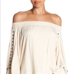 ONE TEASPOON OFF SHOULDER DOLMAN SLEEVE STUD TOP
